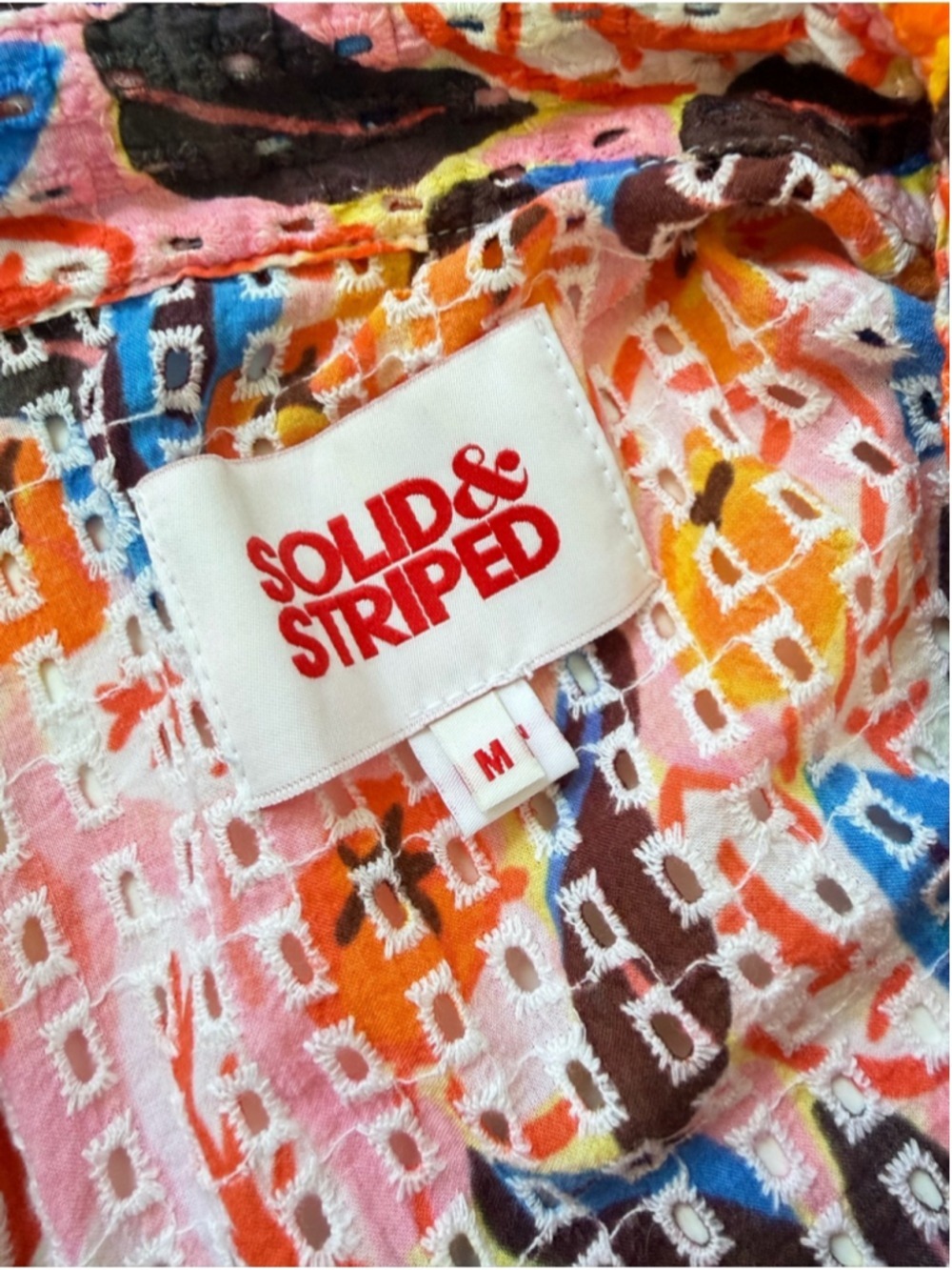 SOLID & STRIPED The Cabana Shirt in Orange Tree Print - Picture 8 of 11